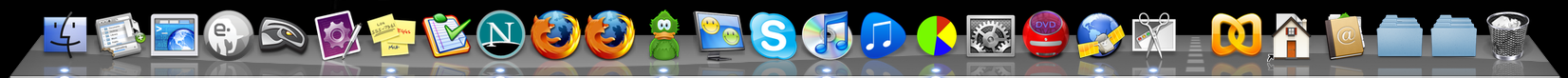 my dock, showing the applications I use regularly