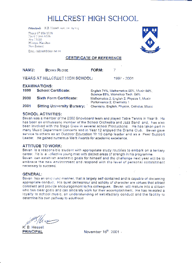 Bursary Letter